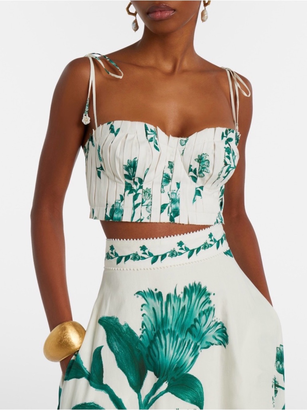 Agua by Agua Bendita
Moringa floral pleated cotton